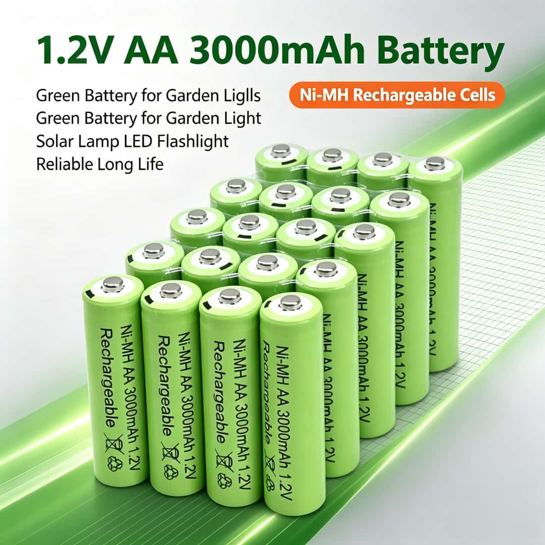 Fire Torch Solar - 2-100PCS 1.2V AA 3000mAh NiMH 1.2V