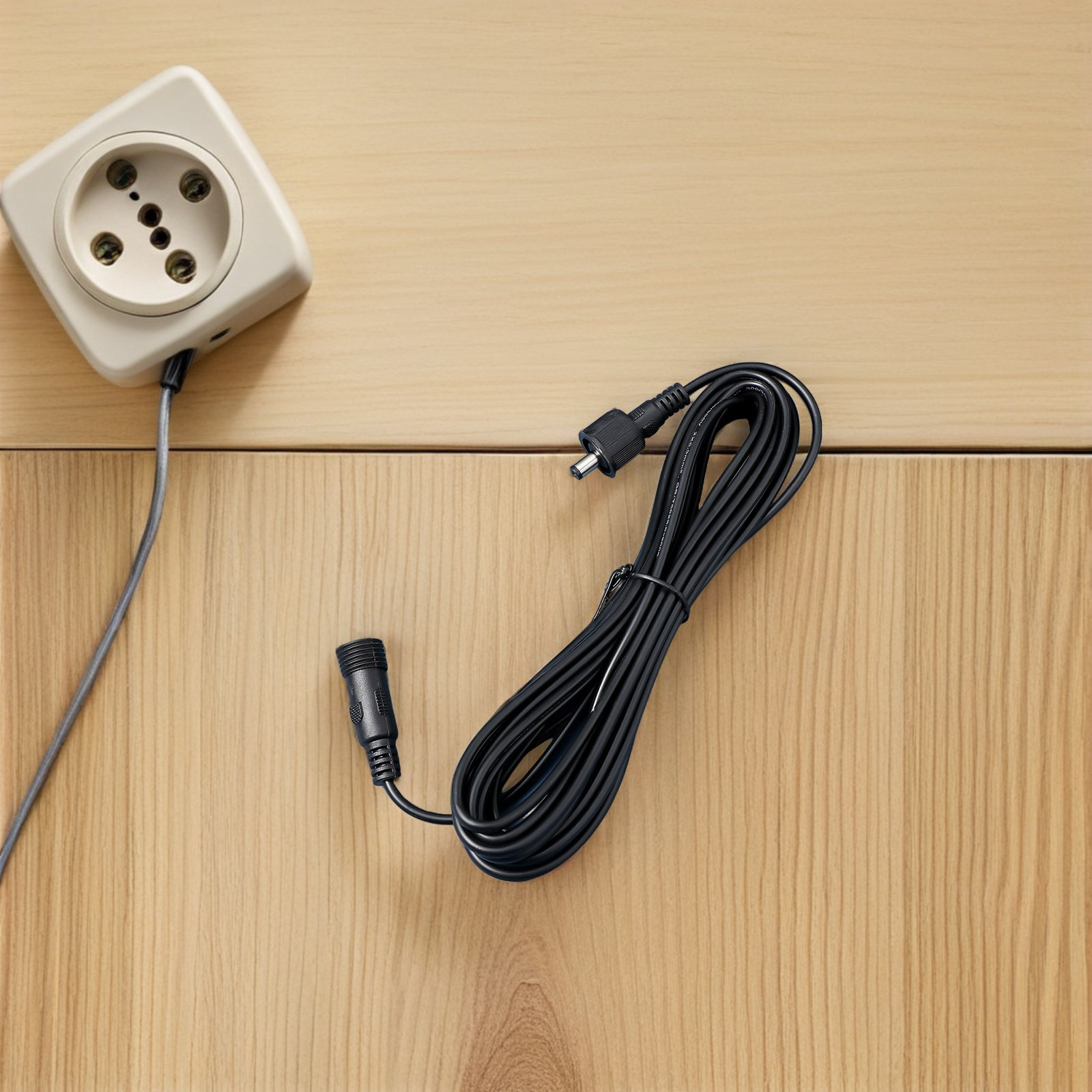 Outdoor Lighting Extension Cord - 5M Dc Power Extension Cable Monitoring