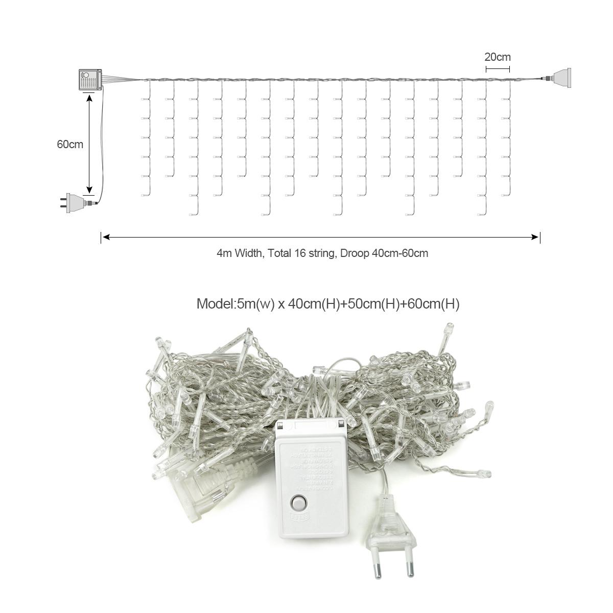 5M Christmas Light Outdoor Dro - Outdoor Lighting For Gazebo 评论和价格