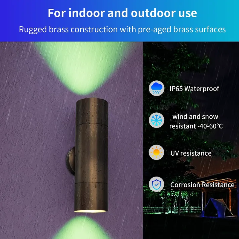 Durable Brass Outdoor LED Wall - Outdoor Lighting Wall 评论和价格