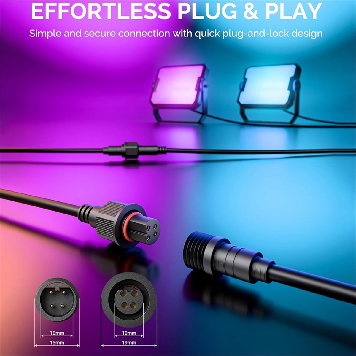 HAPPY DIAN!10FT Extension Cabl - Outdoor Lighting Extension Cord 评论和价格