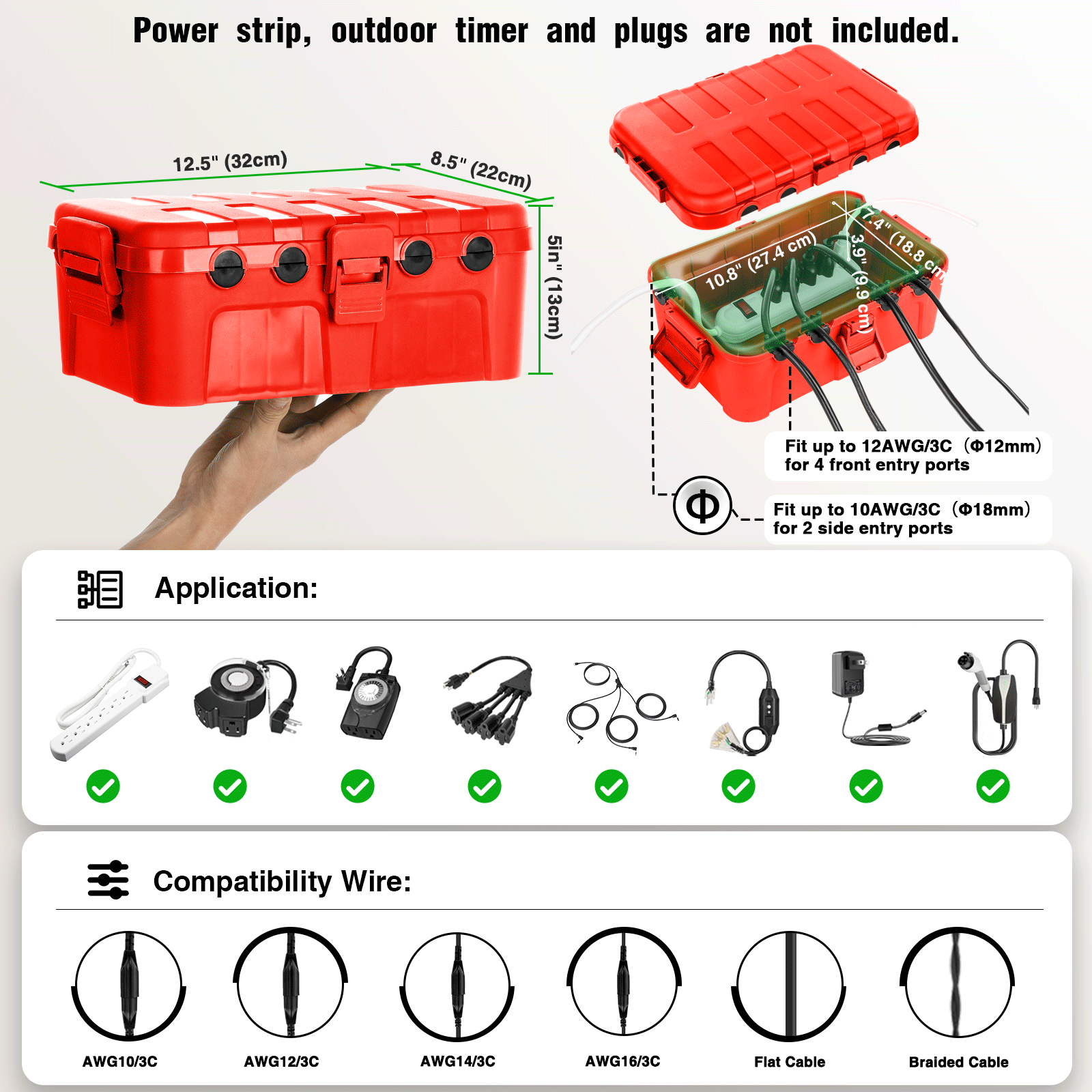 Weatherproof IP54 Outdoor Exte - Outdoor Lighting Extension Cord 评论和价格