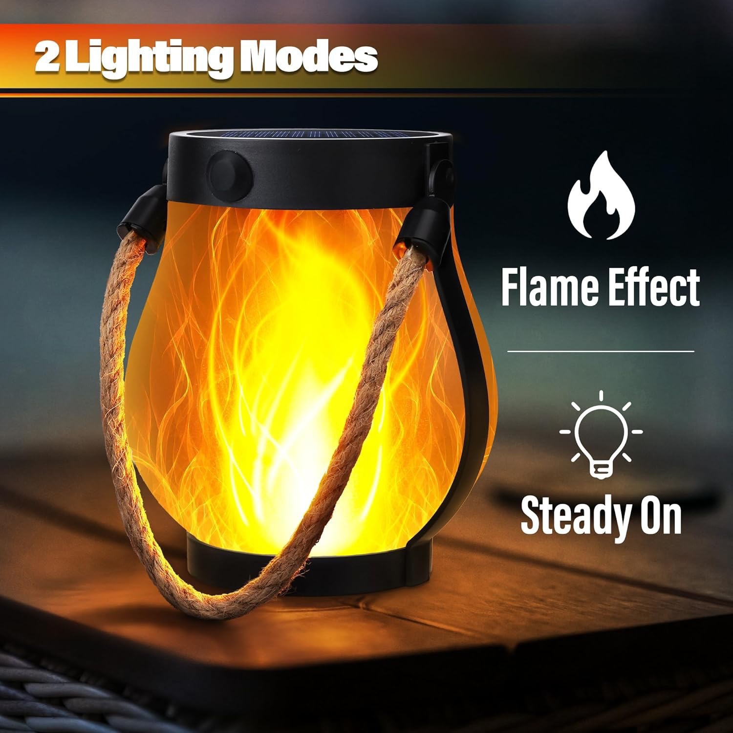 Solar Flame Hanging Lantern Ty - Fire Torch Solar 评论和价格