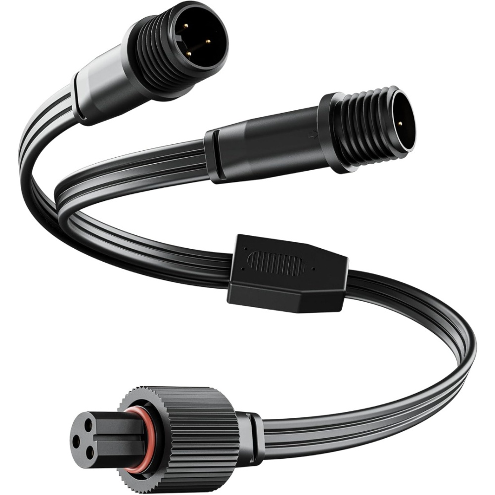Waterproof Y-Shaped Power Spli - Outdoor Lighting Extension Cord 评论和价格