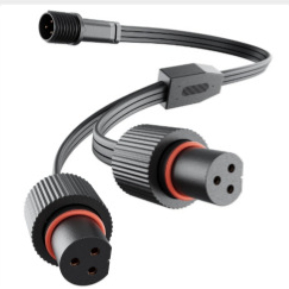 Waterproof Y-Shaped Power Spli - Outdoor Lighting Extension Cord 评论和价格