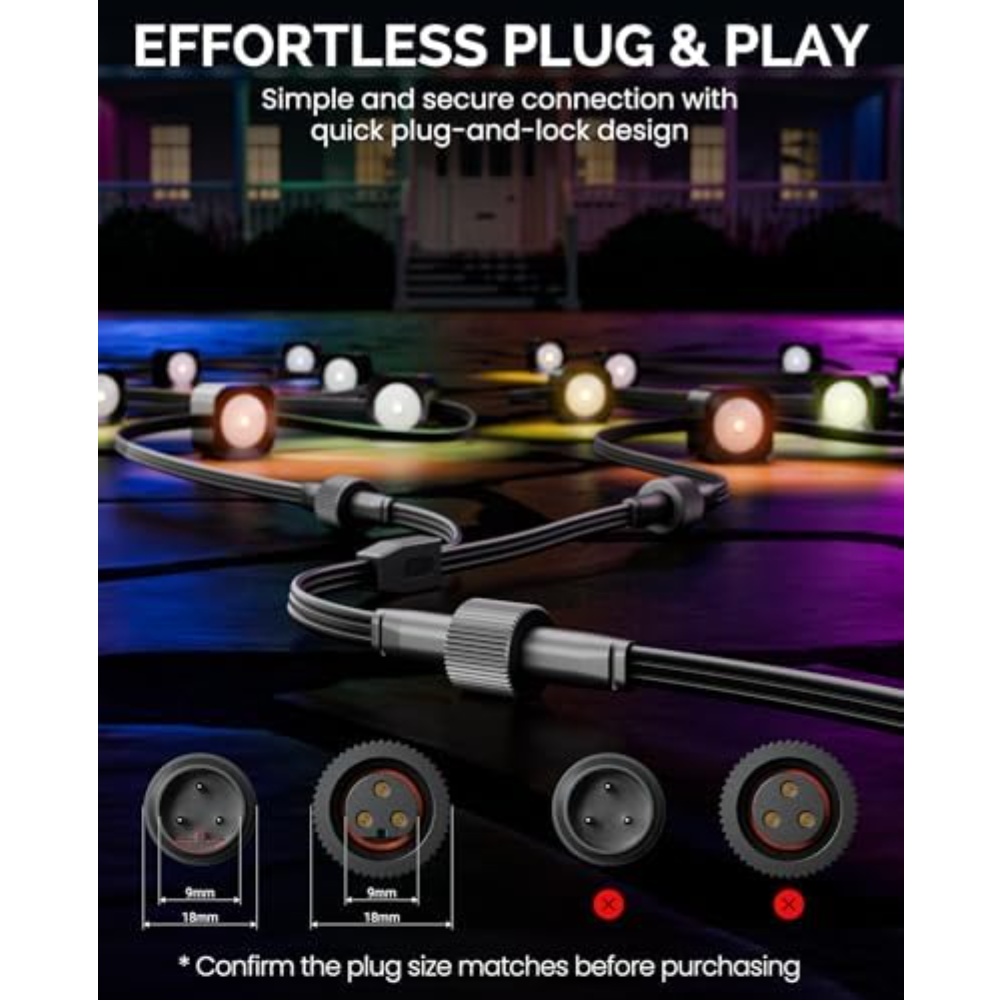 Waterproof Y-Shaped Power Spli - Outdoor Lighting Extension Cord 评论和价格