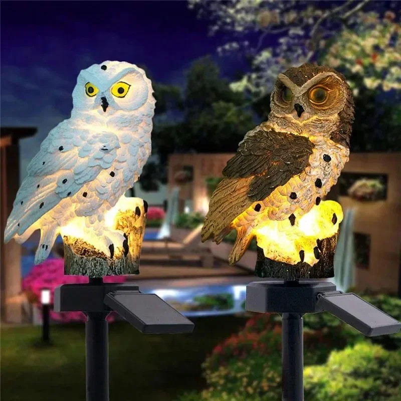 Solar Owl Statue Garden Light  - Outdoor Lighting For Gazebo 评论和价格