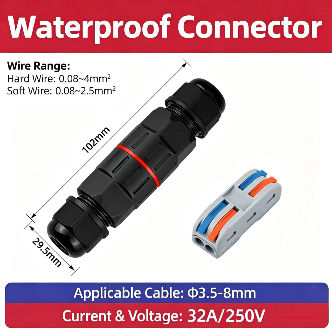 2 Pin 3 Pin Quick Connect Wire - Outdoor Lighting Extension Cord 评论和价格