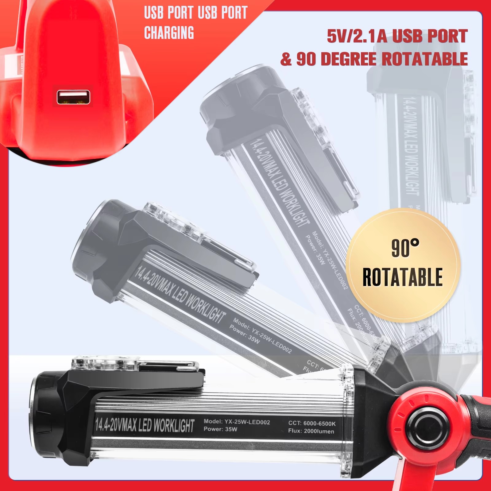 35W 2000LM Cordless LED Work L - Outdoor Lighting Milwaukee 评论和价格