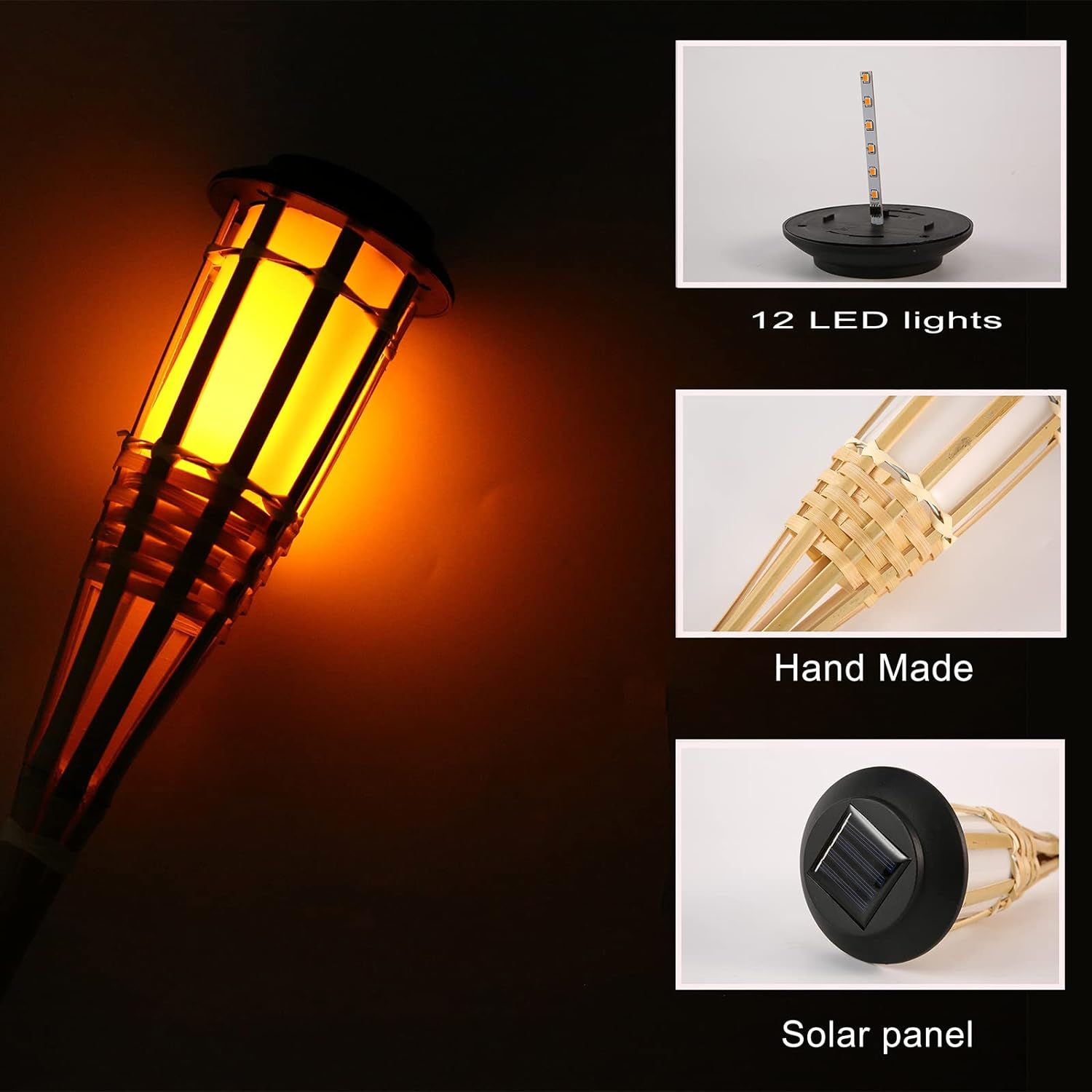 Solar Lamps LED Flame Effect L - Fire Torch Solar 评论和价格